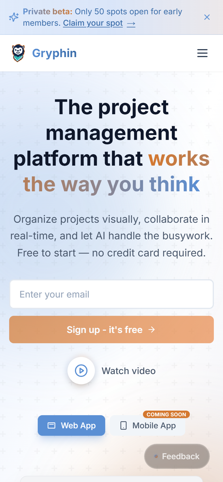 Mobile-first marketing experience